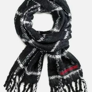 Victoria's secret black and white check scarf
